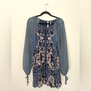 Free People
M(8) Bohemian, summer, fall, winter mini dress, abstract design
